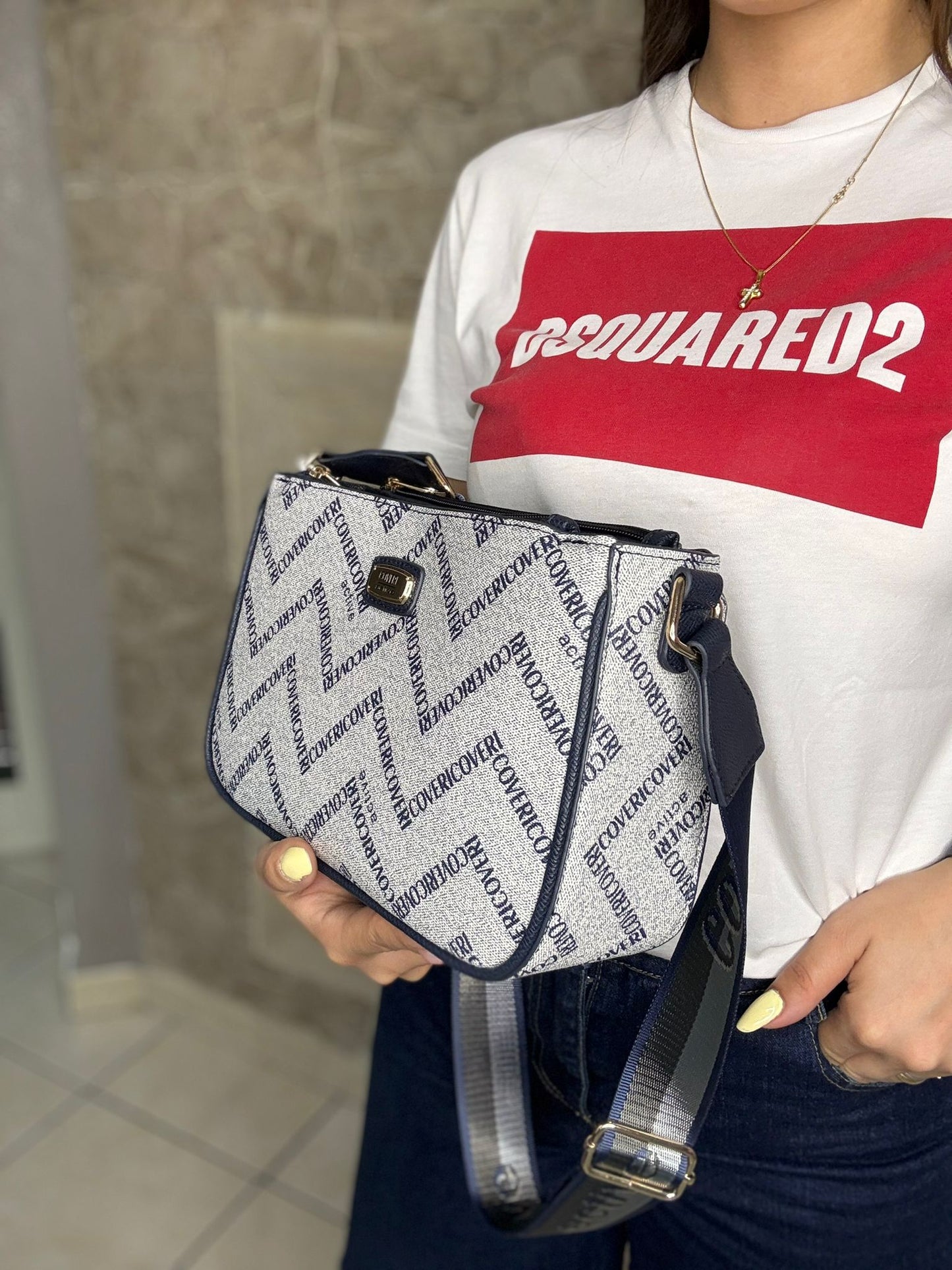 Borsa Coveri ( Blu )