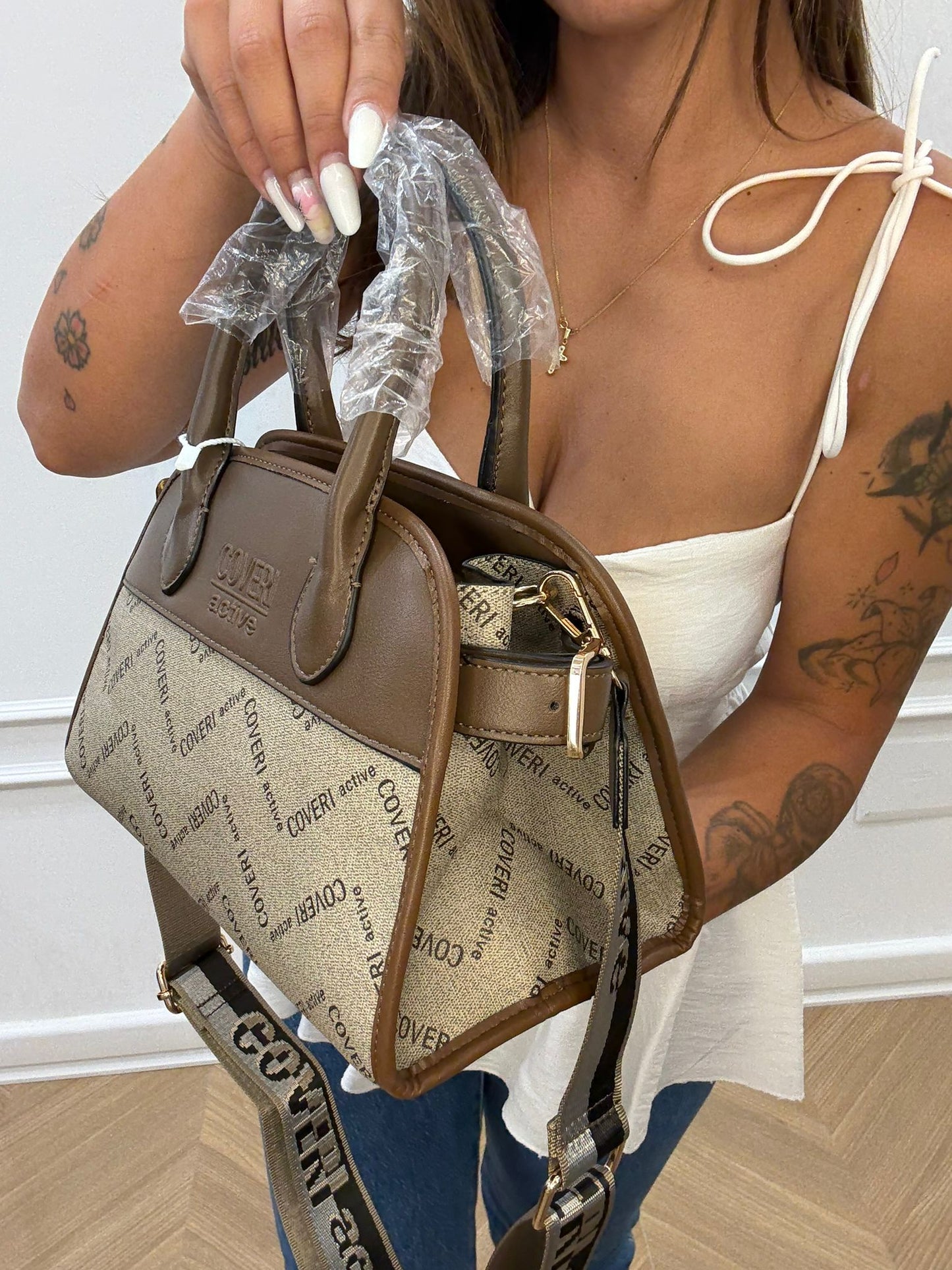 Borsa Enrico Coveri (beje)