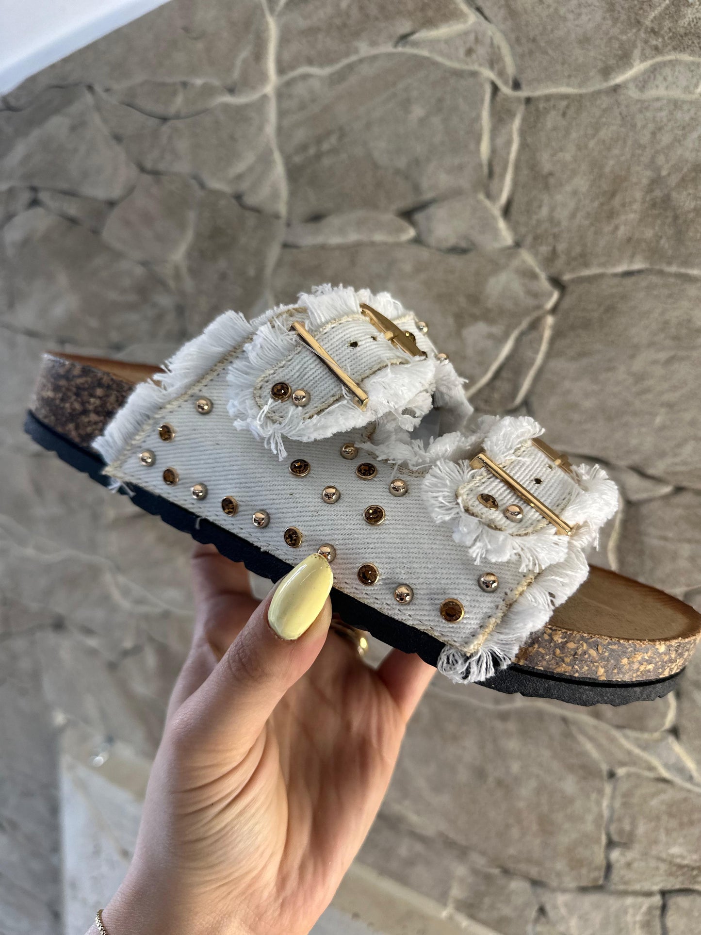 Mood Birkenstock Denim ( Bianco )