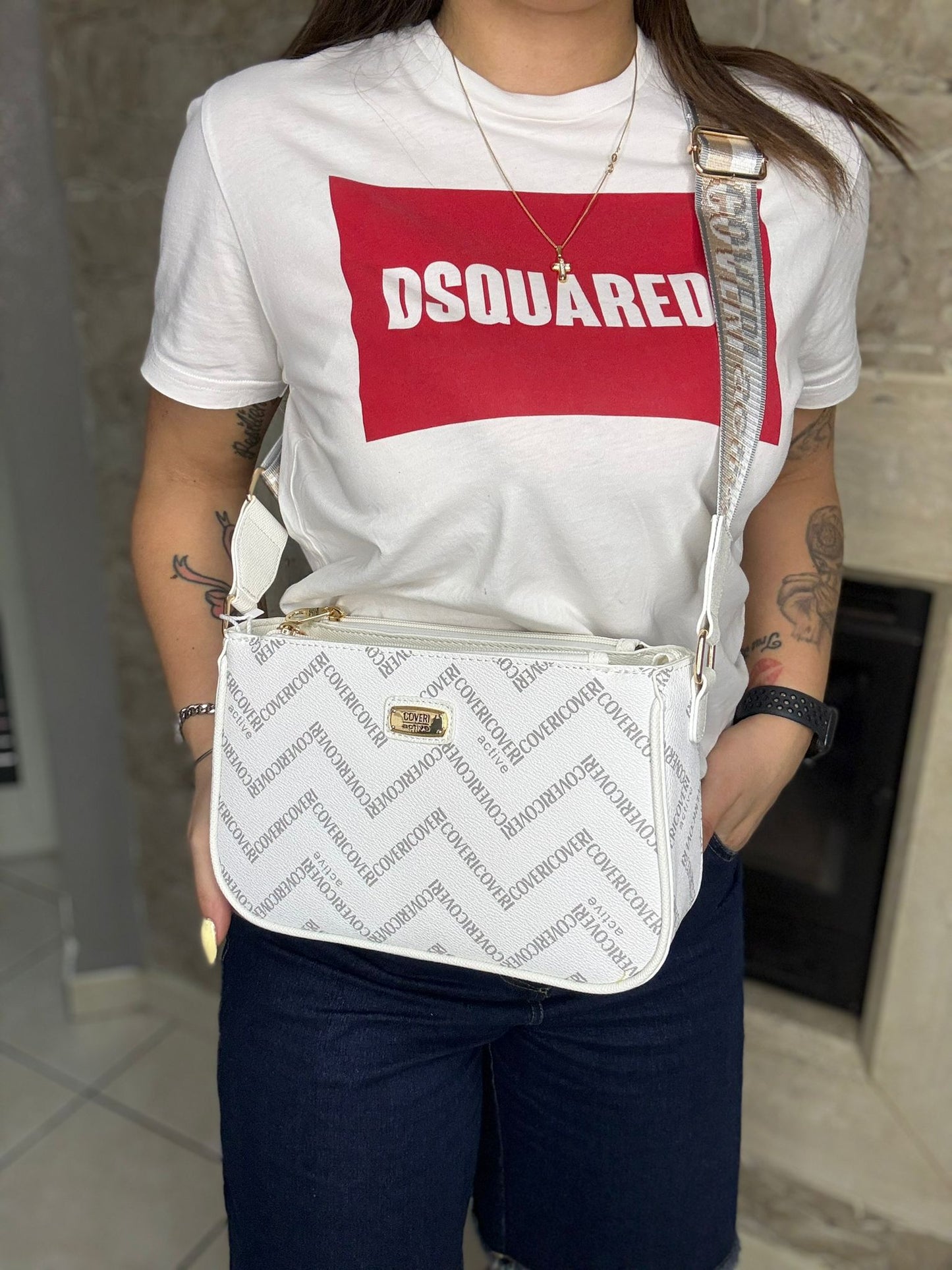 Borsa Coveri ( Bianco )