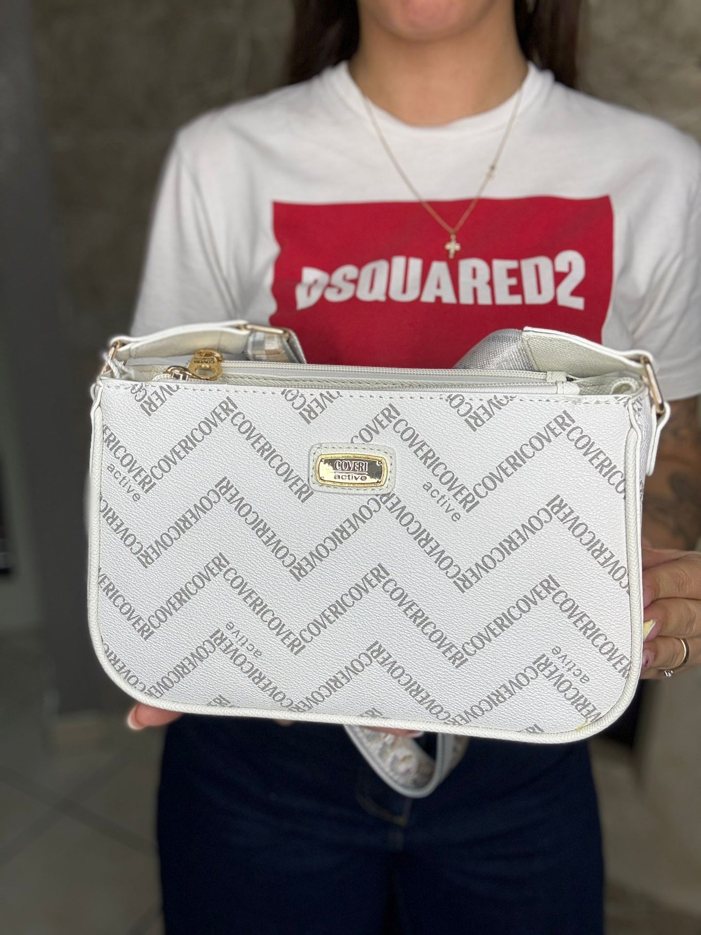 Borsa Coveri ( Bianco )