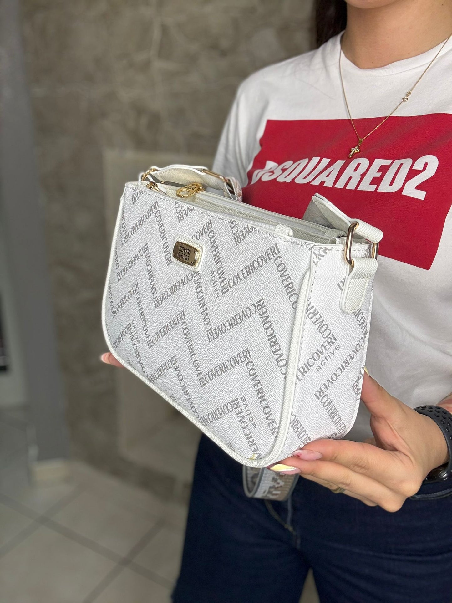 Borsa Coveri ( Bianco )