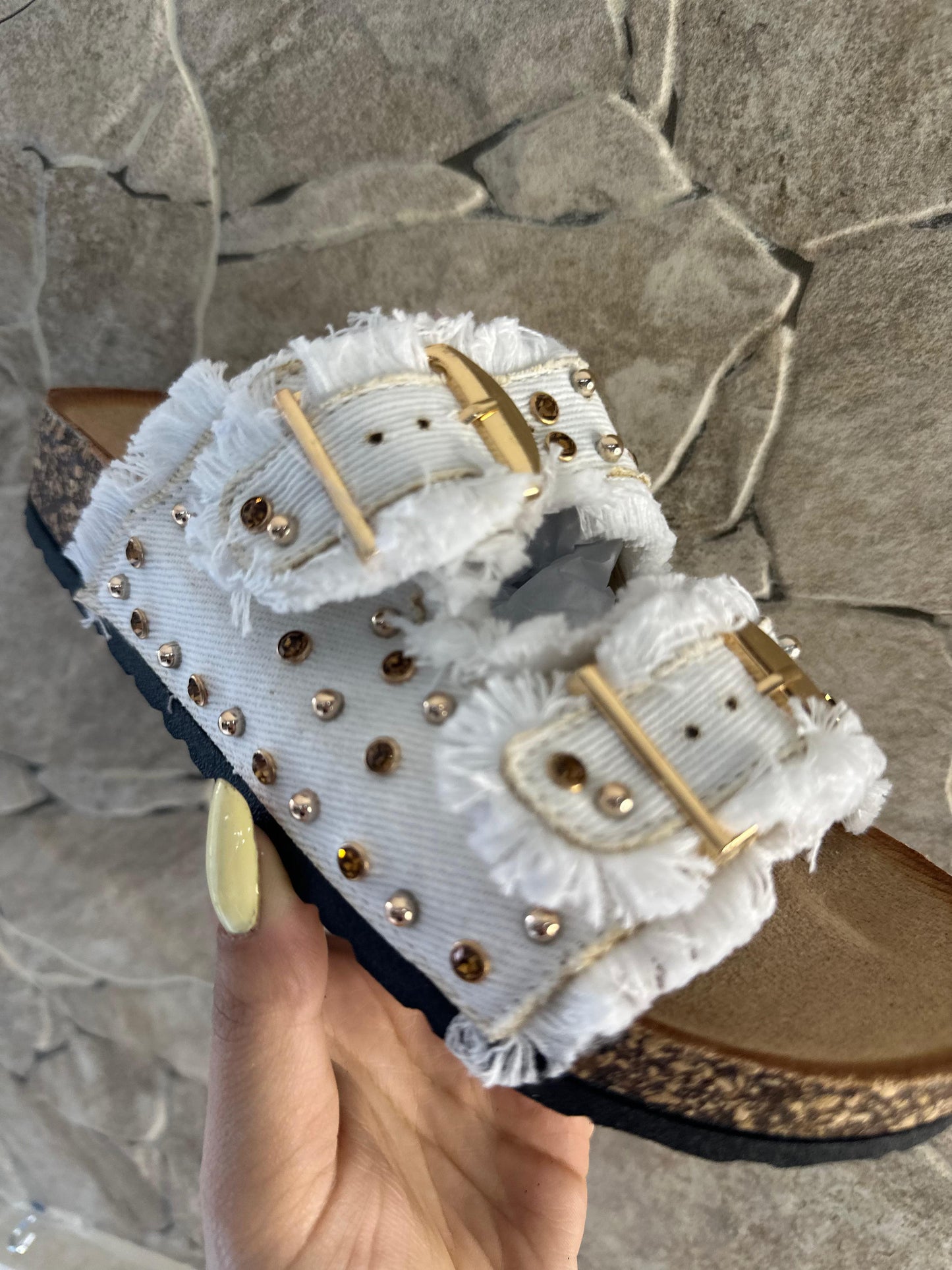 Mood Birkenstock Denim ( Bianco )