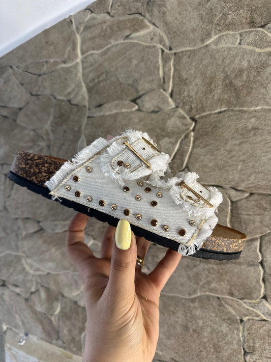 Mood Birkenstock Denim ( Bianco )
